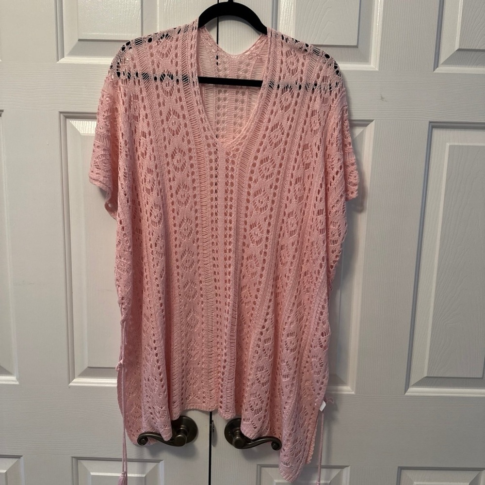 Pink Crochet Cover-Up